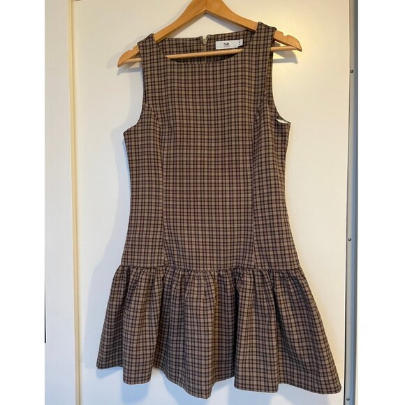 Simons Dresses & Skirts - Twik by Simons Beige Plaid Dress – Size M